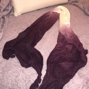 purple and white ombré infinity scarf